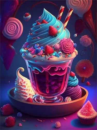 Puzzle Erwachsene 120 Teile,Eiscreme-Kugel Puzzle Adults,Puzzles für Erwachsene Lernspiel Herausforderungsspielzeug für Gift Home Decor Frameless von Zuooyi