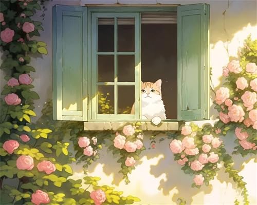 Puzzle Erwachsene 120 Teile,Fensterkatze Puzzle Adults,Puzzles für Erwachsene Lernspiel Herausforderungsspielzeug für Gift Home Decor Frameless Puzzle Erwachsene 120 Teile,Fensterkatze Puzzle Adults,Puzzles für Erwachsene Lernspiel Herausforderungsspielzeug für Gift Home Decor Frameless von Zuooyi