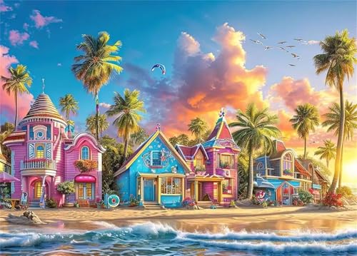 Puzzle Erwachsene 120 Teile,Geschäfte am Meer Puzzle Adults,Puzzles für Erwachsene Lernspiel Herausforderungsspielzeug für Gift Home Decor Frameless Puzzle Erwachsene 120 Teile,Geschäfte am Meer Puzzle Adults,Puzzles für Erwachsene Lernspiel Herausforderungsspielzeug für Gift Home Decor Frameless von Zuooyi