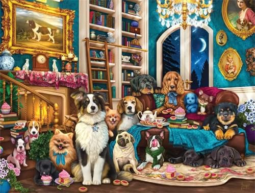 Puzzle Erwachsene 120 Teile,Hundeparty Puzzle Adults,Puzzles für Erwachsene Lernspiel Herausforderungsspielzeug für Gift Home Decor Framed Puzzle Erwachsene 120 Teile,Hundeparty Puzzle Adults,Puzzles für Erwachsene Lernspiel Herausforderungsspielzeug für Gift Home Decor Framed von Zuooyi