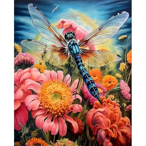 Puzzle Erwachsene 120 Teile,Libellen-Chrysantheme Puzzle Adults,Puzzles für Erwachsene Lernspiel Herausforderungsspielzeug für Gift Home Decor Frameless von Zuooyi