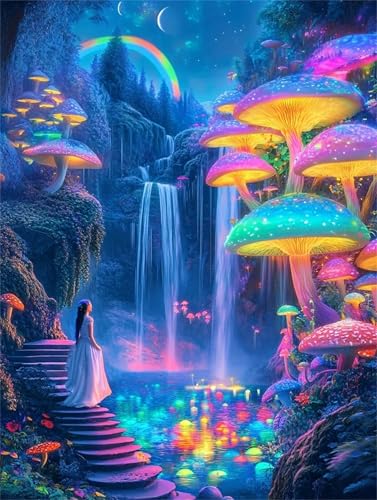 Puzzle Erwachsene 120 Teile,Pilzmädchen Puzzle Adults,Puzzles für Erwachsene Lernspiel Herausforderungsspielzeug für Gift Home Decor Frameless von Zuooyi