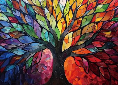 Puzzle Erwachsene 1200 Teile,Baum des Lebens Puzzle Adults,Puzzles für Erwachsene Lernspiel Herausforderungsspielzeug für Gift Home Decor Frameless von Zuooyi