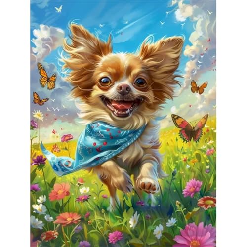 Puzzle Erwachsene 1200 Teile,Laufender Hund Puzzle Adults,Puzzles für Erwachsene Lernspiel Herausforderungsspielzeug für Gift Home Decor Framed von Zuooyi