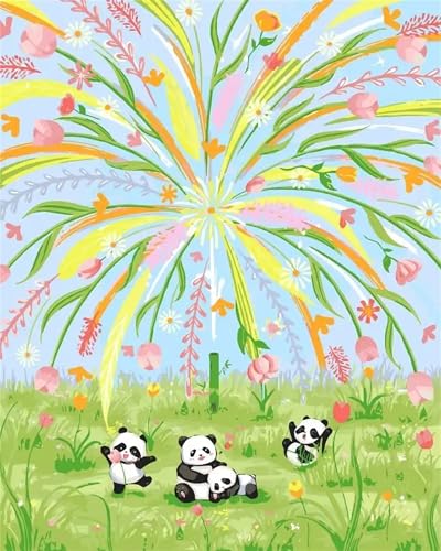 Puzzle Erwachsene 1200 Teile,Panda-Blume Puzzle Adults,Puzzles für Erwachsene Lernspiel Herausforderungsspielzeug für Gift Home Decor Framed von Zuooyi