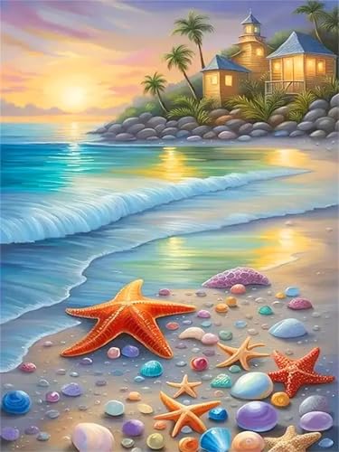 Puzzle Erwachsene 1200 Teile,Seestern am Meer Puzzle Adults,Puzzles für Erwachsene Lernspiel Herausforderungsspielzeug für Gift Home Decor Frameless von Zuooyi