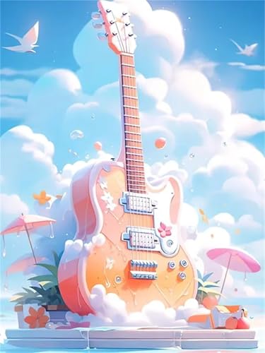 Puzzle Erwachsene 1200 Teile,Sommergitarre Puzzle Adults,Puzzles für Erwachsene Lernspiel Herausforderungsspielzeug für Gift Home Decor Framed von Zuooyi