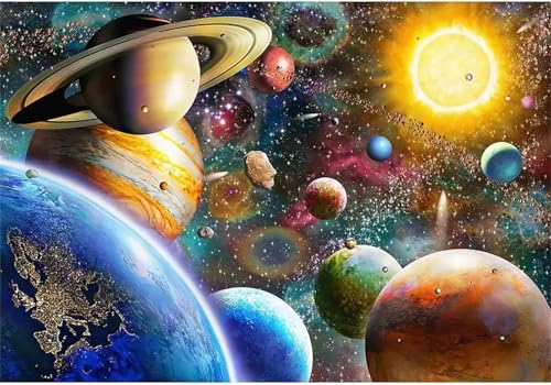 Puzzle Erwachsene 1500 Teile,Planetensystem Puzzle Adults,Puzzles für Erwachsene Lernspiel Herausforderungsspielzeug für Gift Home Decor Frameless Puzzle Erwachsene 1500 Teile,Planetensystem Puzzle Adults,Puzzles für Erwachsene Lernspiel Herausforderungsspielzeug für Gift Home Decor Frameless von Zuooyi