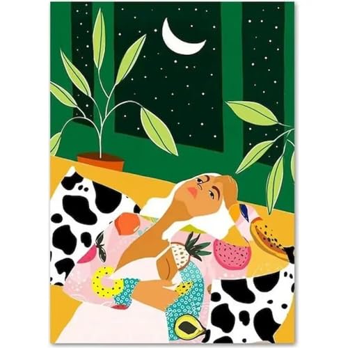 Puzzle Erwachsene 200 Teile,Abstrakte Frau Puzzle Adults,Puzzles für Erwachsene Lernspiel Herausforderungsspielzeug für Gift Home Decor Framed von Zuooyi