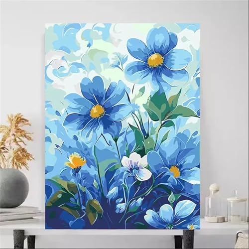 Puzzle Erwachsene 200 Teile,Blaue Blumen Puzzle Adults,Puzzles für Erwachsene Lernspiel Herausforderungsspielzeug für Gift Home Decor Frameless von Zuooyi
