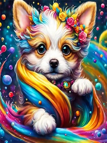 Puzzle Erwachsene 200 Teile,Bunter Hund Puzzle Adults,Puzzles für Erwachsene Lernspiel Herausforderungsspielzeug für Gift Home Decor Frameless von Zuooyi