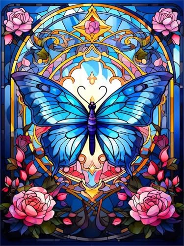 Puzzle Erwachsene 200 Teile,Glasfenster Schmetterling Puzzle Adults,Puzzles für Erwachsene Lernspiel Herausforderungsspielzeug für Gift Home Decor Frameless von Zuooyi