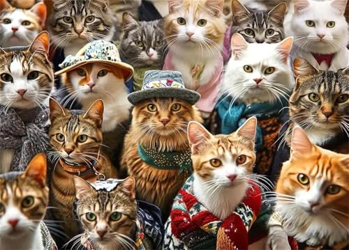 Puzzle Erwachsene 200 Teile,Katze Puzzle Adults,Puzzles für Erwachsene Lernspiel Herausforderungsspielzeug für Gift Home Decor Framed Puzzle Erwachsene 200 Teile,Katze Puzzle Adults,Puzzles für Erwachsene Lernspiel Herausforderungsspielzeug für Gift Home Decor Framed von Zuooyi
