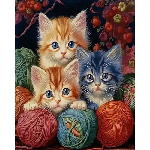 Puzzle Erwachsene 200 Teile,Katzen Strickbälle Puzzle Adults,Puzzles für Erwachsene Lernspiel Herausforderungsspielzeug für Gift Home Decor Frameless von Zuooyi