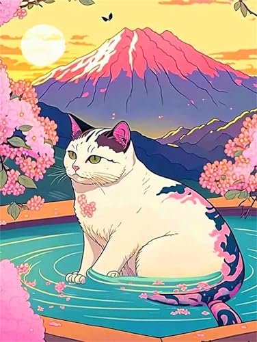 Puzzle Erwachsene 200 Teile,Schneebedeckte Bergblumenkatze Puzzle Adults,Puzzles für Erwachsene Lernspiel Herausforderungsspielzeug für Gift Home Decor Framed von Zuooyi