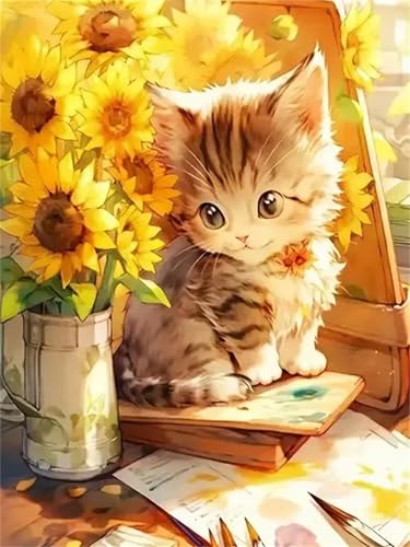 Puzzle Erwachsene 200 Teile,Sonnenblumenkatze Puzzle Adults,Puzzles für Erwachsene Lernspiel Herausforderungsspielzeug für Gift Home Decor Framed Puzzle Erwachsene 200 Teile,Sonnenblumenkatze Puzzle Adults,Puzzles für Erwachsene Lernspiel Herausforderungsspielzeug für Gift Home Decor Framed von Zuooyi