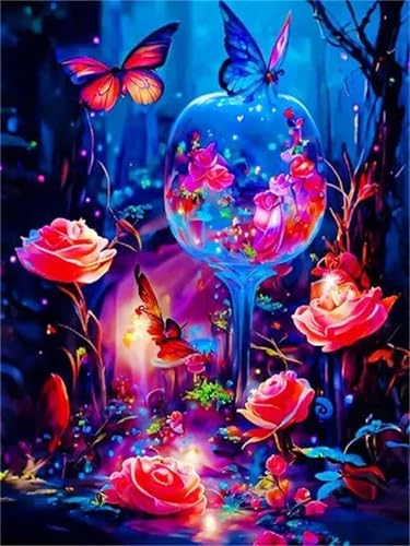 Puzzle Erwachsene 200 Teile,Tasse Rose Schmetterling Puzzle Adults,Puzzles für Erwachsene Lernspiel Herausforderungsspielzeug für Gift Home Decor Frameless von Zuooyi