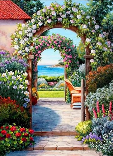 Puzzle Erwachsene 200 Teile,Torbogen mit Blumen Puzzle Adults,Puzzles für Erwachsene Lernspiel Herausforderungsspielzeug für Gift Home Decor Frameless von Zuooyi