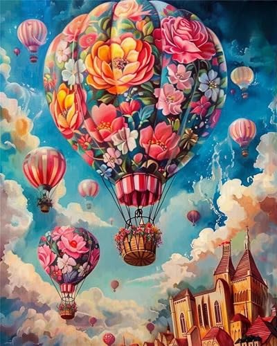 Puzzle Erwachsene 300 Teile,Blumenballon Puzzle Adults,Puzzles für Erwachsene Lernspiel Herausforderungsspielzeug für Gift Home Decor Frameless von Zuooyi