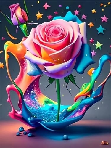 Puzzle Erwachsene 300 Teile,Bunte rosa Rosen Puzzle Adults,Puzzles für Erwachsene Lernspiel Herausforderungsspielzeug für Gift Home Decor Framed von Zuooyi