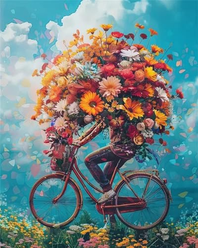 Puzzle Erwachsene 300 Teile,Fahrradblumen Puzzle Adults,Puzzles für Erwachsene Lernspiel Herausforderungsspielzeug für Gift Home Decor Frameless Puzzle Erwachsene 300 Teile,Fahrradblumen Puzzle Adults,Puzzles für Erwachsene Lernspiel Herausforderungsspielzeug für Gift Home Decor Frameless von Zuooyi
