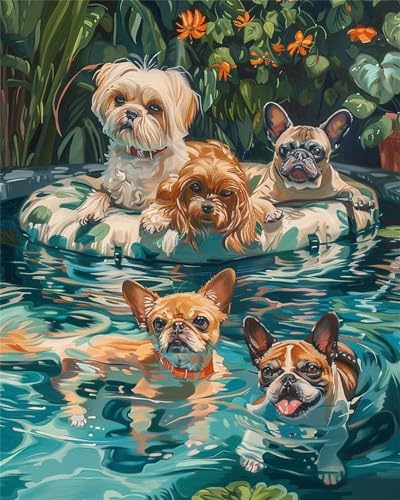 Puzzle Erwachsene 300 Teile,Hundeschwimmen Puzzle Adults,Puzzles für Erwachsene Lernspiel Herausforderungsspielzeug für Gift Home Decor Frameless Puzzle Erwachsene 300 Teile,Hundeschwimmen Puzzle Adults,Puzzles für Erwachsene Lernspiel Herausforderungsspielzeug für Gift Home Decor Frameless von Zuooyi