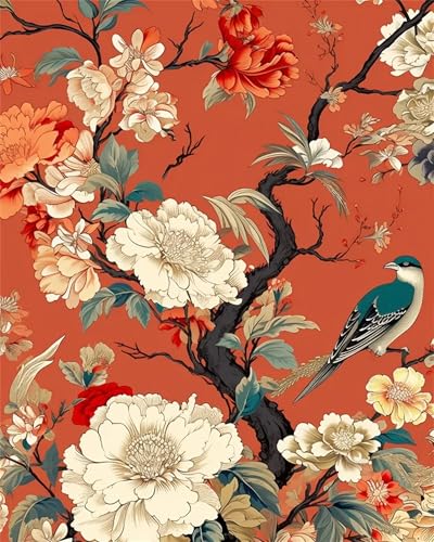 Puzzle Erwachsene 300 Teile,Klassische Vögel Pfingstrose Puzzle Adults,Puzzles für Erwachsene Lernspiel Herausforderungsspielzeug für Gift Home Decor Frameless von Zuooyi