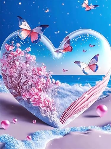 Puzzle Erwachsene 300 Teile,Liebesschmetterling am Meer Puzzle Adults,Puzzles für Erwachsene Lernspiel Herausforderungsspielzeug für Gift Home Decor Frameless von Zuooyi