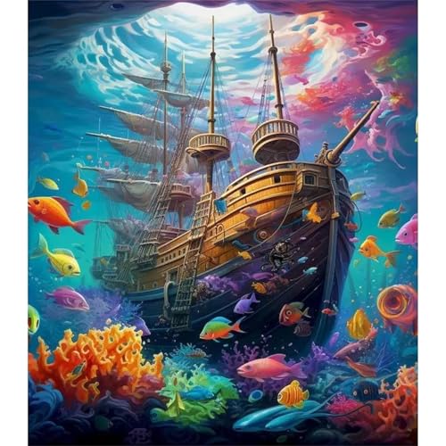 Puzzle Erwachsene 300 Teile,Schiff Unterwasserwelt Puzzle Adults,Puzzles für Erwachsene Lernspiel Herausforderungsspielzeug für Gift Home Decor Frameless Puzzle Erwachsene 300 Teile,Schiff Unterwasserwelt Puzzle Adults,Puzzles für Erwachsene Lernspiel Herausforderungsspielzeug für Gift Home Decor Frameless von Zuooyi