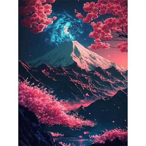 Puzzle Erwachsene 300 Teile,Schneebedeckte Berge Blumen Puzzle Adults,Puzzles für Erwachsene Lernspiel Herausforderungsspielzeug für Gift Home Decor Framed von Zuooyi
