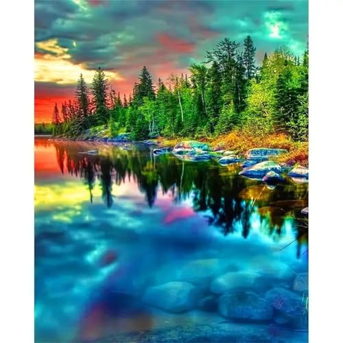 Puzzle Erwachsene 300 Teile,See des Waldes Puzzle Adults,Puzzles für Erwachsene Lernspiel Herausforderungsspielzeug für Gift Home Decor Frameless Puzzle Erwachsene 300 Teile,See des Waldes Puzzle Adults,Puzzles für Erwachsene Lernspiel Herausforderungsspielzeug für Gift Home Decor Frameless von Zuooyi