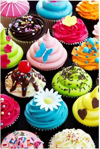 Puzzle Erwachsene 500 Teile,Bunte Kuchen Puzzle Adults,Puzzles für Erwachsene Lernspiel Herausforderungsspielzeug für Gift Home Decor Frameless von Zuooyi