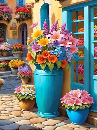 Puzzle Erwachsene 500 Teile,Eingang zum Blumenladen Puzzle Adults,Puzzles für Erwachsene Lernspiel Herausforderungsspielzeug für Gift Home Decor Frameless von Zuooyi