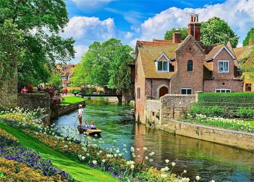 Puzzle Erwachsene 500 Teile,Haus Fluss Puzzle Adults,Puzzles für Erwachsene Lernspiel Herausforderungsspielzeug für Gift Home Decor Frameless Puzzle Erwachsene 500 Teile,Haus Fluss Puzzle Adults,Puzzles für Erwachsene Lernspiel Herausforderungsspielzeug für Gift Home Decor Frameless von Zuooyi