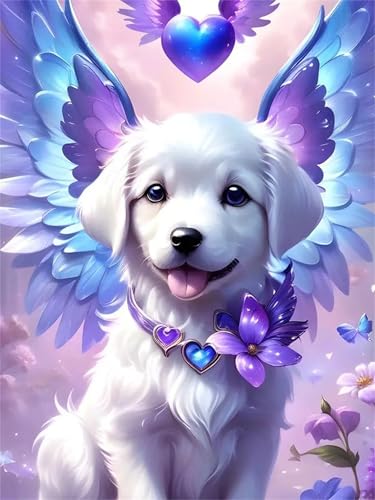 Puzzle Erwachsene 500 Teile,Lila Hund mit Flügeln Puzzle Adults,Puzzles für Erwachsene Lernspiel Herausforderungsspielzeug für Gift Home Decor Frameless Puzzle Erwachsene 500 Teile,Lila Hund mit Flügeln Puzzle Adults,Puzzles für Erwachsene Lernspiel Herausforderungsspielzeug für Gift Home Decor Frameless von Zuooyi