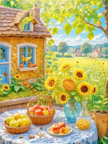 Puzzle Erwachsene 500 Teile,Obst Sonnenblume Puzzle Adults,Puzzles für Erwachsene Lernspiel Herausforderungsspielzeug für Gift Home Decor Framed Puzzle Erwachsene 500 Teile,Obst Sonnenblume Puzzle Adults,Puzzles für Erwachsene Lernspiel Herausforderungsspielzeug für Gift Home Decor Framed von Zuooyi