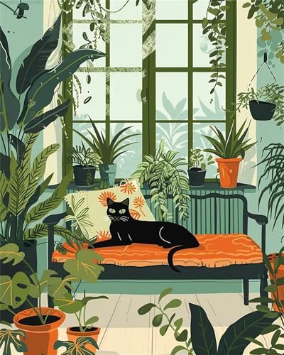 Puzzle Erwachsene 500 Teile,Pflanzen Katzen Puzzle Adults,Puzzles für Erwachsene Lernspiel Herausforderungsspielzeug für Gift Home Decor Frameless von Zuooyi
