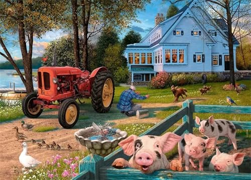 Puzzle Erwachsene 500 Teile,Schweinetraktorhaus Puzzle Adults,Puzzles für Erwachsene Lernspiel Herausforderungsspielzeug für Gift Home Decor Framed Puzzle Erwachsene 500 Teile,Schweinetraktorhaus Puzzle Adults,Puzzles für Erwachsene Lernspiel Herausforderungsspielzeug für Gift Home Decor Framed von Zuooyi