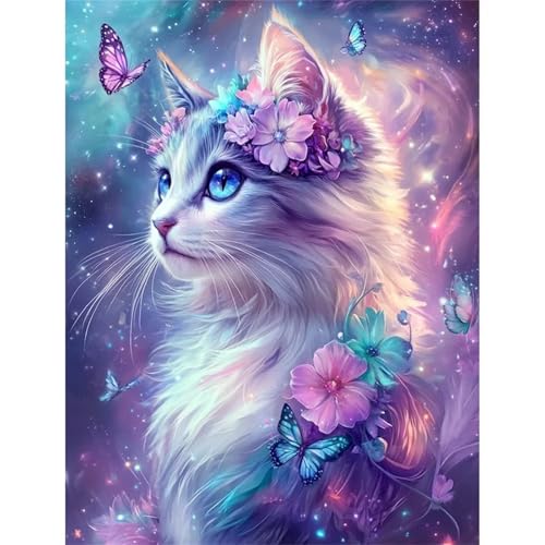 Puzzle Erwachsene 700 Teile,Blumen Katzen Schmetterlinge Puzzle Adults,Puzzles für Erwachsene Lernspiel Herausforderungsspielzeug für Gift Home Decor Frameless von Zuooyi