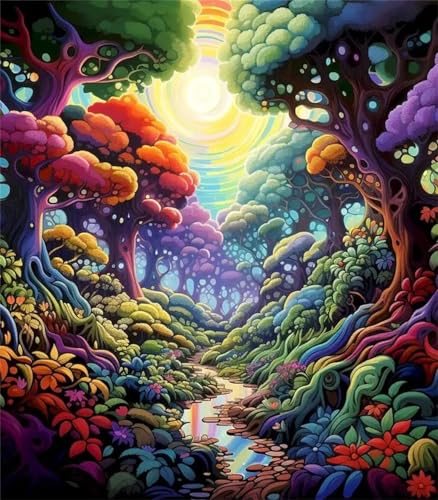 Puzzle Erwachsene 700 Teile,Fantasiebaum Puzzle Adults,Puzzles für Erwachsene Lernspiel Herausforderungsspielzeug für Gift Home Decor Frameless von Zuooyi