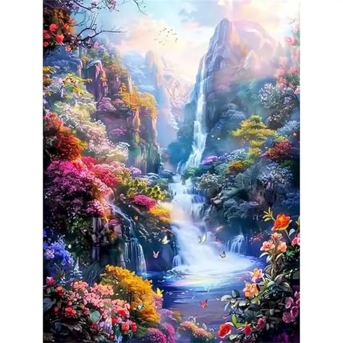 Puzzle Erwachsene 700 Teile,Gebirgsbach-Wasserfall Puzzle Adults,Puzzles für Erwachsene Lernspiel Herausforderungsspielzeug für Gift Home Decor Frameless von Zuooyi