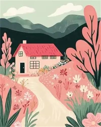 Puzzle Erwachsene 700 Teile,Haus Pfad Baum Puzzle Adults,Puzzles für Erwachsene Lernspiel Herausforderungsspielzeug für Gift Home Decor Framed von Zuooyi