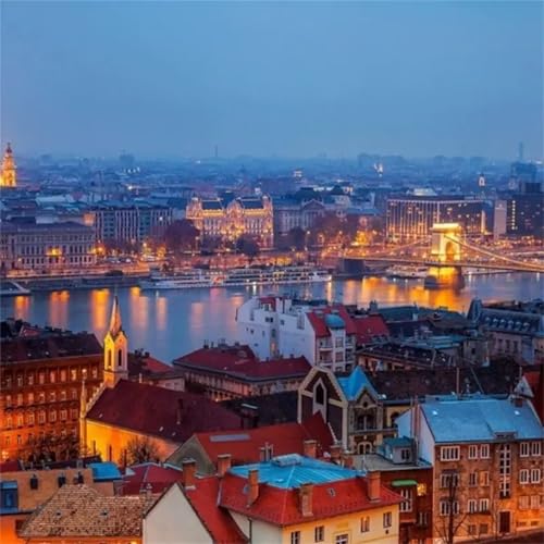 Puzzle Erwachsene 700 Teile,Stadtlandschaft Puzzle Adults,Puzzles für Erwachsene Lernspiel Herausforderungsspielzeug für Gift Home Decor Framed von Zuooyi