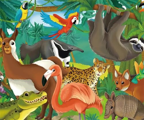 Puzzle Erwachsene 700 Teile,Tierparadies Puzzle Adults,Puzzles für Erwachsene Lernspiel Herausforderungsspielzeug für Gift Home Decor Framed von Zuooyi
