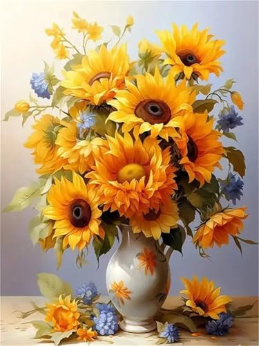 Puzzle Erwachsene 700 Teile,Vase Sonnenblume Puzzle Adults,Puzzles für Erwachsene Lernspiel Herausforderungsspielzeug für Gift Home Decor Frameless von Zuooyi