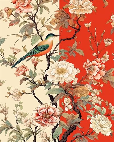Puzzle Erwachsene 700 Teile,Vögelssssss Blumen Rot Puzzle Adults,Puzzles für Erwachsene Lernspiel Herausforderungsspielzeug für Gift Home Decor Frameless Puzzle Erwachsene 700 Teile,Vögelssssss Blumen Rot Puzzle Adults,Puzzles für Erwachsene Lernspiel Herausforderungsspielzeug für Gift Home Decor Frameless von Zuooyi