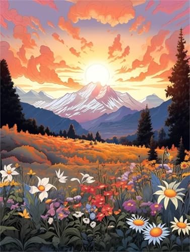 Puzzle Erwachsene 700 Teile,Wiese Berg Sonne Puzzle Adults,Puzzles für Erwachsene Lernspiel Herausforderungsspielzeug für Gift Home Decor Framed von Zuooyi