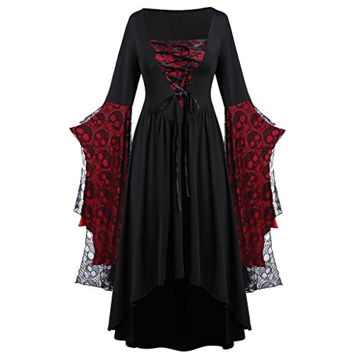 Gothic Halloween Kleid Kostüm Damen A-Linie Maxi Kleider mit Schmetterlingsärmeln Karneval Kostüm Festliches Vintage Hexenkleid Cosplay Club Party Kostüme Mittelalter Kleid Cosplay (3D-Black, XXXXXL) Gothic Halloween Kleid Kostüm Damen A-Linie Maxi Kleider mit Schmetterlingsärmeln Karneval Kostüm Festliches Vintage Hexenkleid Cosplay Club Party Kostüme Mittelalter Kleid Cosplay (3D-Black, XXXXXL) von Zuoyue