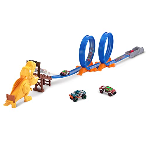 Metal Machines T-Rex Attack Spielset mit Mini-Rennwagen Metal Machines T-Rex Attack Spielset mit Mini-Rennwagen von Zuru Metal Machines