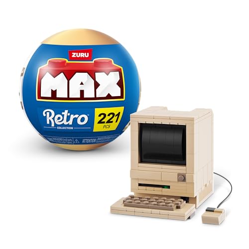 MAX Premium Retro Bausteine, Computer, 1 Kapsel (bis zu 221 Teile, 6 zum Sammeln). Bausteine für Teenager, Erwachsene und Sammler. Baue, sammle von Retro Technologie, Muttertagsgeschenk von MAX